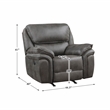 Lexicon Proctor Microfiber Manual Rocker Reclining Chair in Gray