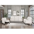 Lexicon Landrum Fabric Upholstery Reclining Chair in Beige & Gray Striped
