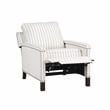 Lexicon Landrum Fabric Upholstery Reclining Chair in Beige & Gray Striped