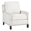 Lexicon Landrum Fabric Upholstery Reclining Chair in Beige & Gray Striped