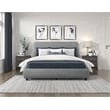 Lexicon Alford Chenille Upholstery Eastern King Platform Bed in Gray