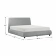 Lexicon Alford Chenille Upholstery Eastern King Platform Bed in Gray