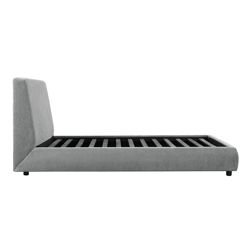 Lexicon Alford Chenille Upholstery California King Platform Bed in Gray