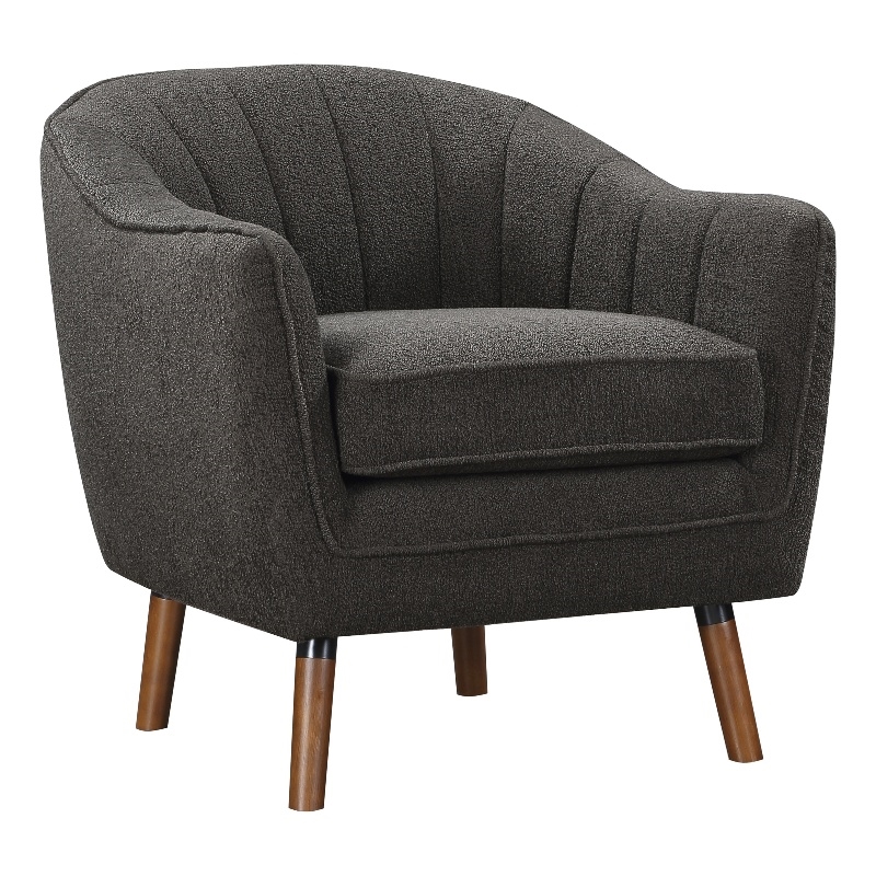 Lexicon Cutler Fabric Upholstered Accent Chair in Charcoal