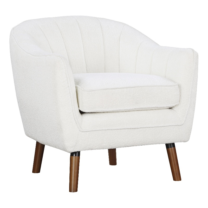 Lexicon Cutler Fabric Upholstered Accent Chair in White
