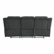 Lexicon Nutmeg Chenille Upholstered Double Reclining Sofa in Charcoal Gray