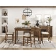 Lexicon Tigard Wood and Fabric Counter Height Chair in Cherry (Set of 2)
