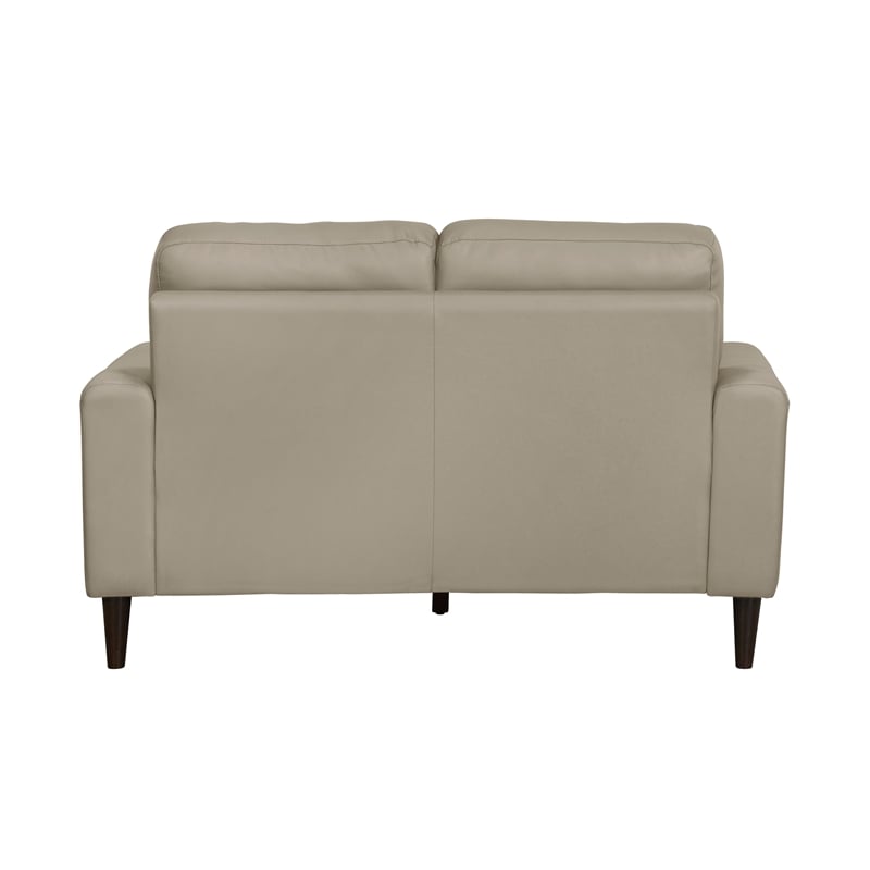 Lexicon Lewes 2-Piece Leather Match Sofa Set in Latte