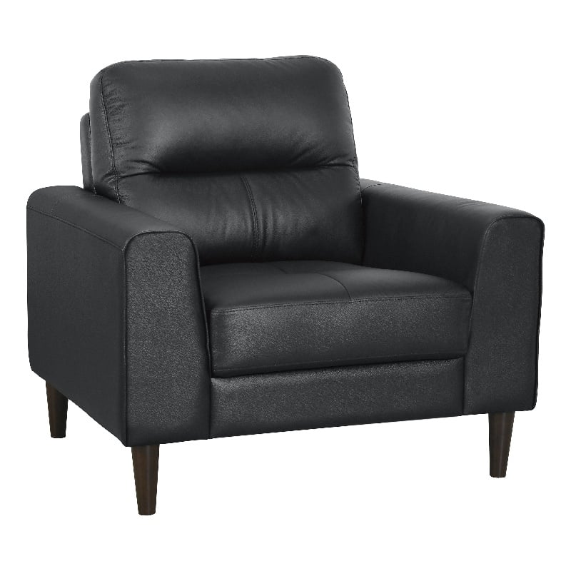 Lexicon Lewes Leather Match Chair in Black