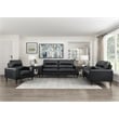 Lexicon Lewes Leather Match Sofa in Black