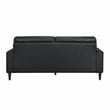 Lexicon Lewes Leather Match Sofa in Black
