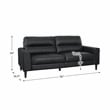 Lexicon Lewes Leather Match Sofa in Black