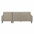Lexicon Lewes 2-Piece Leather Match Sectional with Right Chaise in Latte