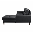 Lexicon Lewes 2-Piece Leather Match Sectional with Right Chaise in Black