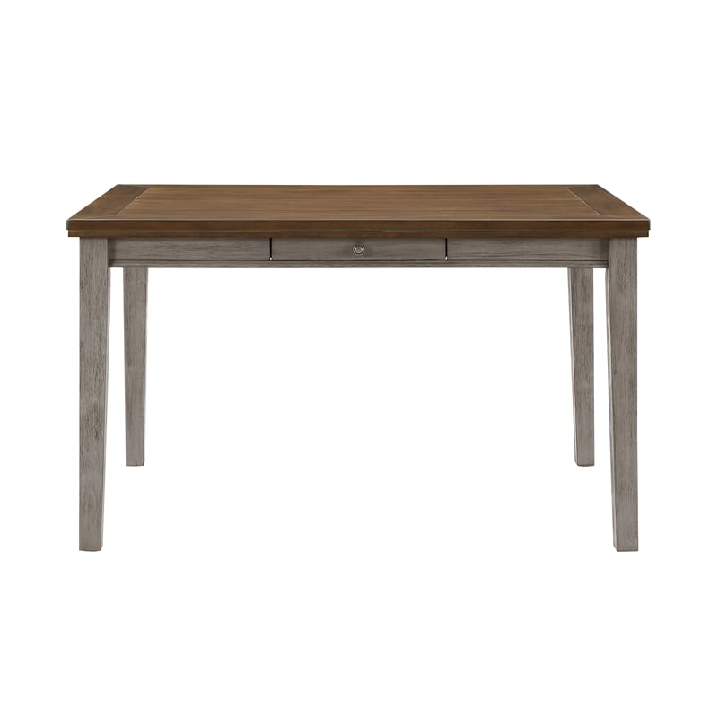 Lexicon Tigard Wood Counter Height Table in Cherry and Gray
