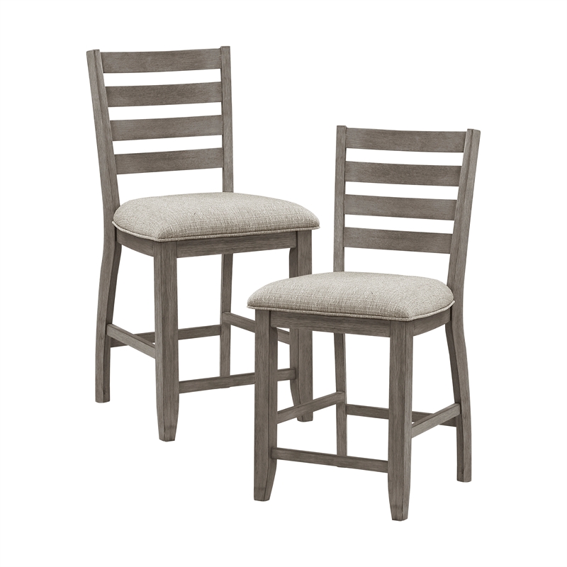 Lexicon Tigard 5-Piece Wood Counter Height Dining Set in Cherry and Gray