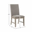 Lexicon Southlake Wood and Fabric Dining Chairs in Brownish Gray (Set of 2)