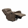 Lexicon Durant Polished Microfiber Manual Recliner Chair in Brown