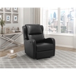 Lexicon Durant Faux Leather Manual Recliner Chair in Black