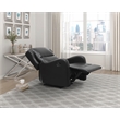 Lexicon Durant Faux Leather Manual Recliner Chair in Black