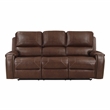 Lexicon Newnan 2-Piece Faux Leather Manual Reclining Sofa Set in Brown