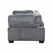 Lexicon Traverse Corduroy Fabric Upholstered Loveseat in Gray