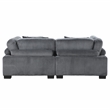 Lexicon Traverse Corduroy Fabric Upholstered Loveseat in Gray