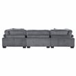 Lexicon Traverse Corduroy Fabric Upholstered Sofa in Gray