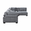 Lexicon Traverse 4-Piece Corduroy Upholstered Modular Sectional in Gray