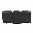 Lexicon Gainesville Microfiber Double Manual Reclining Sofa in Chocolate