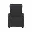 Lexicon Greenfield Faux Leather Push Back Reclining Chair in Black