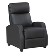 Lexicon Greenfield Faux Leather Push Back Reclining Chair in Black