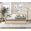 Lexicon Roseburg Boucle Upholstered Daybed with Trundle in Beige