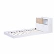 Lexicon Asker Wood Twin Bookcase Bed in 2-Tone Finish (White and Natural)