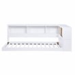 Lexicon Asker Wood Twin Bookcase Corner Bed in 2-Tone Finish (White and Natural)