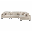 Lexicon Traverse 4-Piece Upholstered Corduroy Fabric Modular Sectional in Beige
