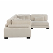 Lexicon Traverse 4-Piece Upholstered Corduroy Fabric Modular Sectional in Beige
