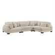 Lexicon Traverse 4-Piece Upholstered Corduroy Fabric Modular Sectional in Beige