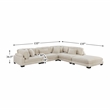 Lexicon Traverse 5-Piece Corduroy Fabric Modular Sectional in Beige