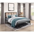 Lexicon Sanibel Contemporary Metal Queen Platform Bed in Dark Bronze