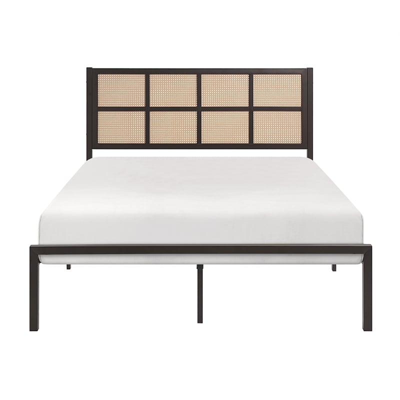 Lexicon Sanibel Contemporary Metal Queen Platform Bed in Dark Bronze