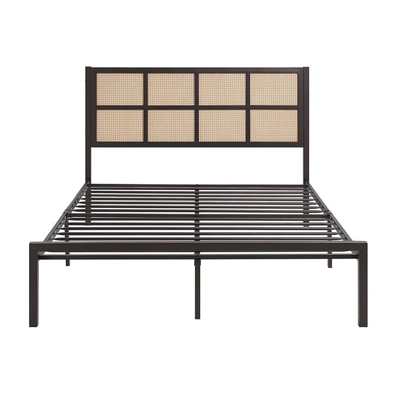 Lexicon Sanibel Contemporary Metal Queen Platform Bed in Dark Bronze