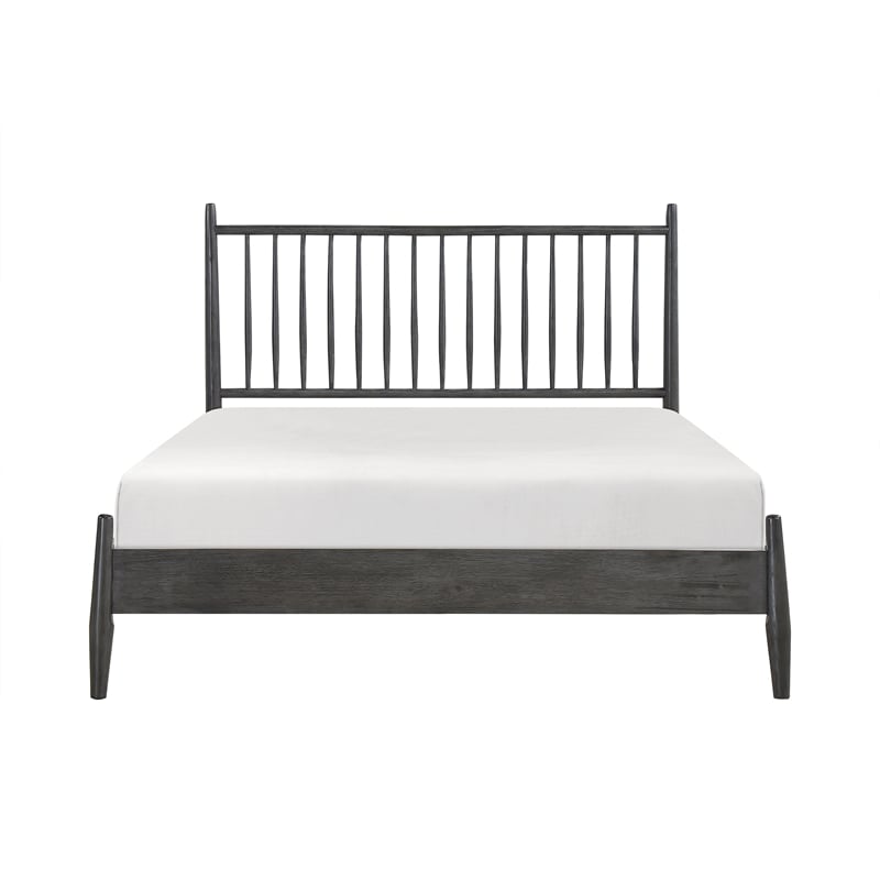 Lexicon Brickell Contemporary Wood Full Platform Bed in Gray