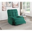 Lexicon Colin Upholstered Velvet Fabric Manual Recliner in Green