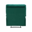Lexicon Colin Upholstered Velvet Fabric Manual Recliner in Green