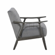 Lexicon Greeley Upholstered Wood & Velvet Accent Chair in Gray