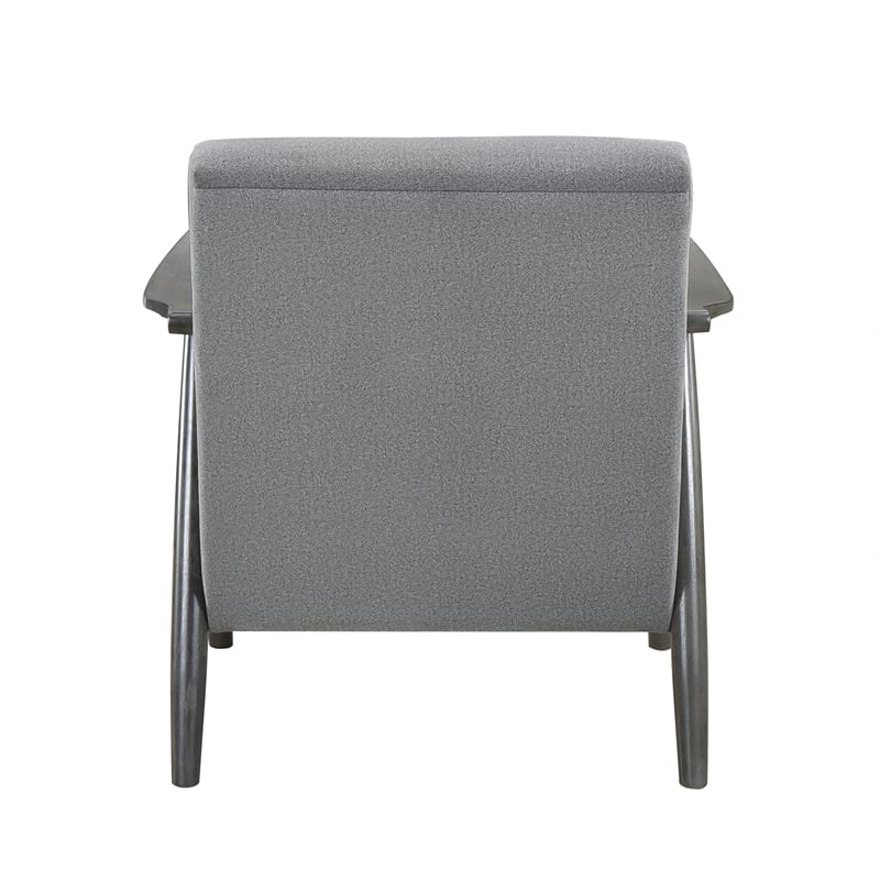 Lexicon Greeley Upholstered Wood & Velvet Accent Chair in Gray