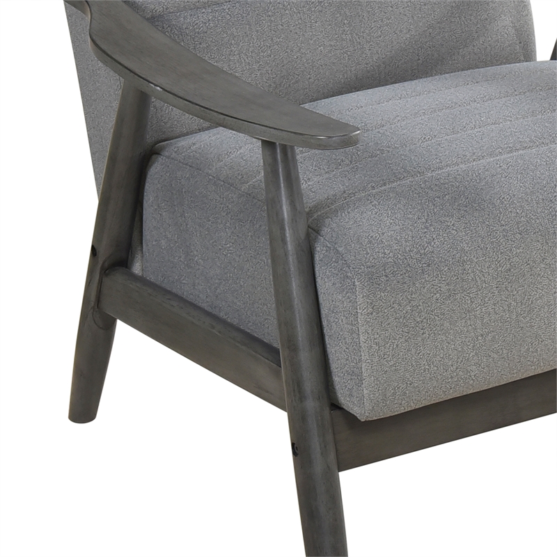 Lexicon Greeley Upholstered Wood & Velvet Accent Chair in Gray