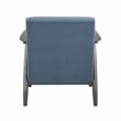 Lexicon Greeley Upholstered Wood & Velvet Accent Chair in Gray and Blue