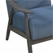 Lexicon Greeley Upholstered Wood & Velvet Accent Chair in Gray and Blue